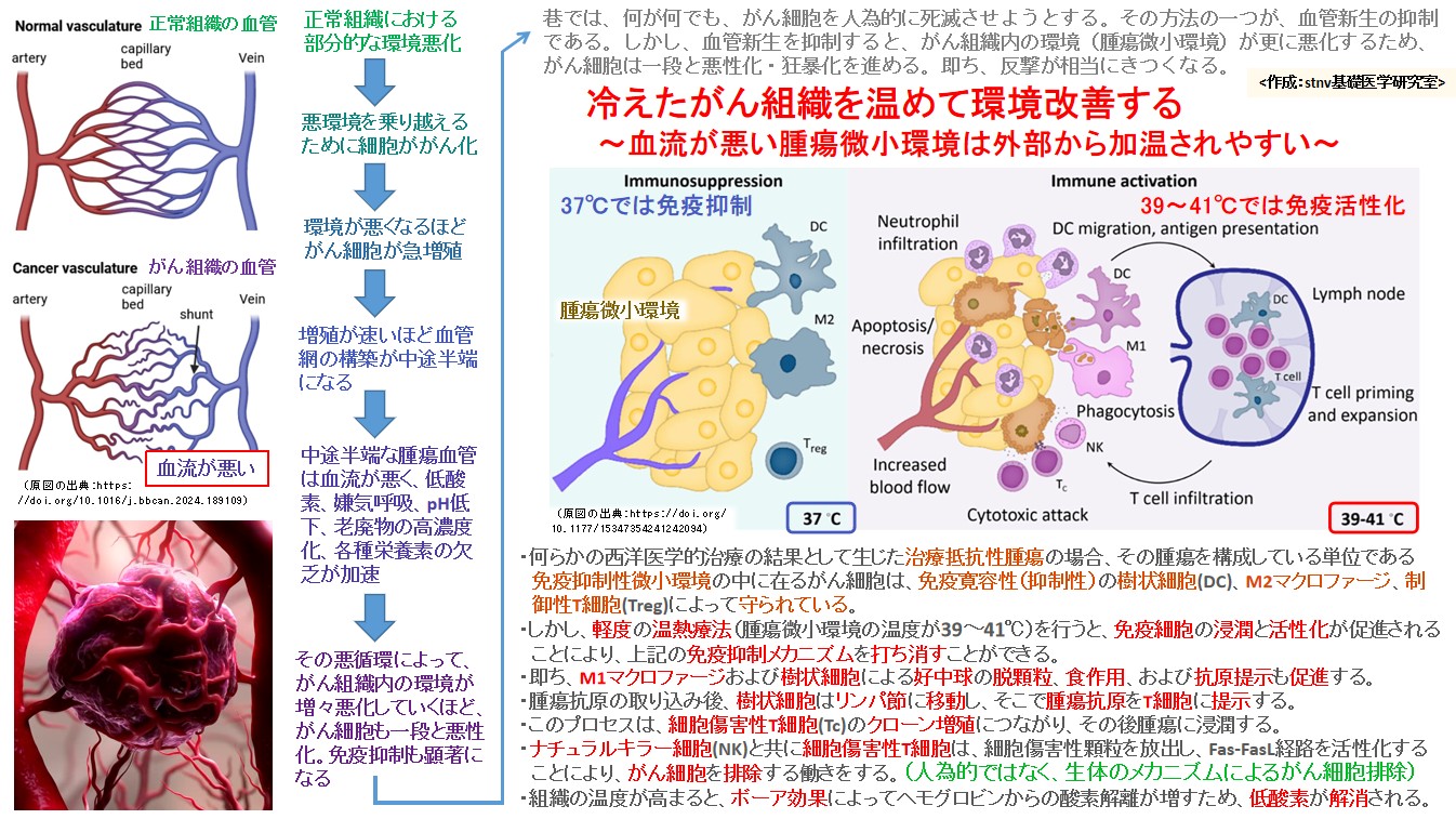 冷えたがん組織を温めて環境改善する