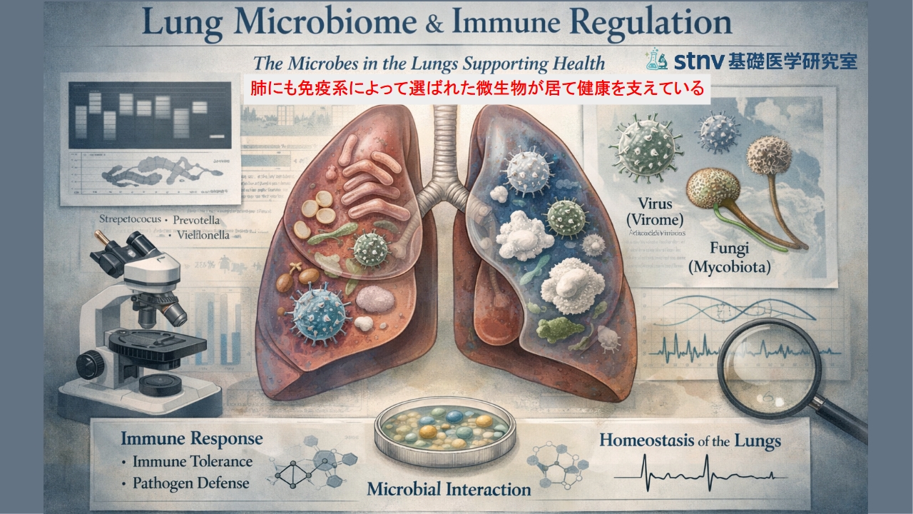 肺にも免疫系によって選ばれた微生物が居て健康を支えている