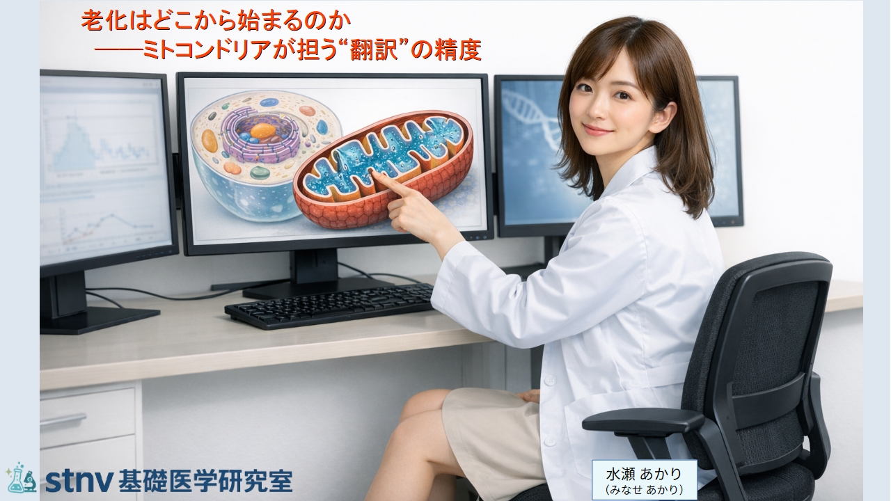 老化はどこから始まるのか ──ミトコンドリアが担う“翻訳”の精度