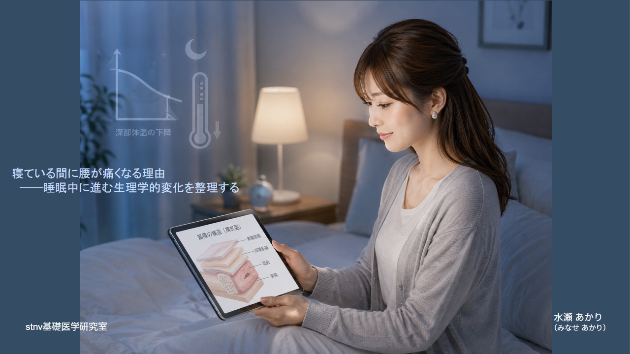 寝ている間に腰が痛くなる理由──睡眠中に進む生理学的変化を整理する