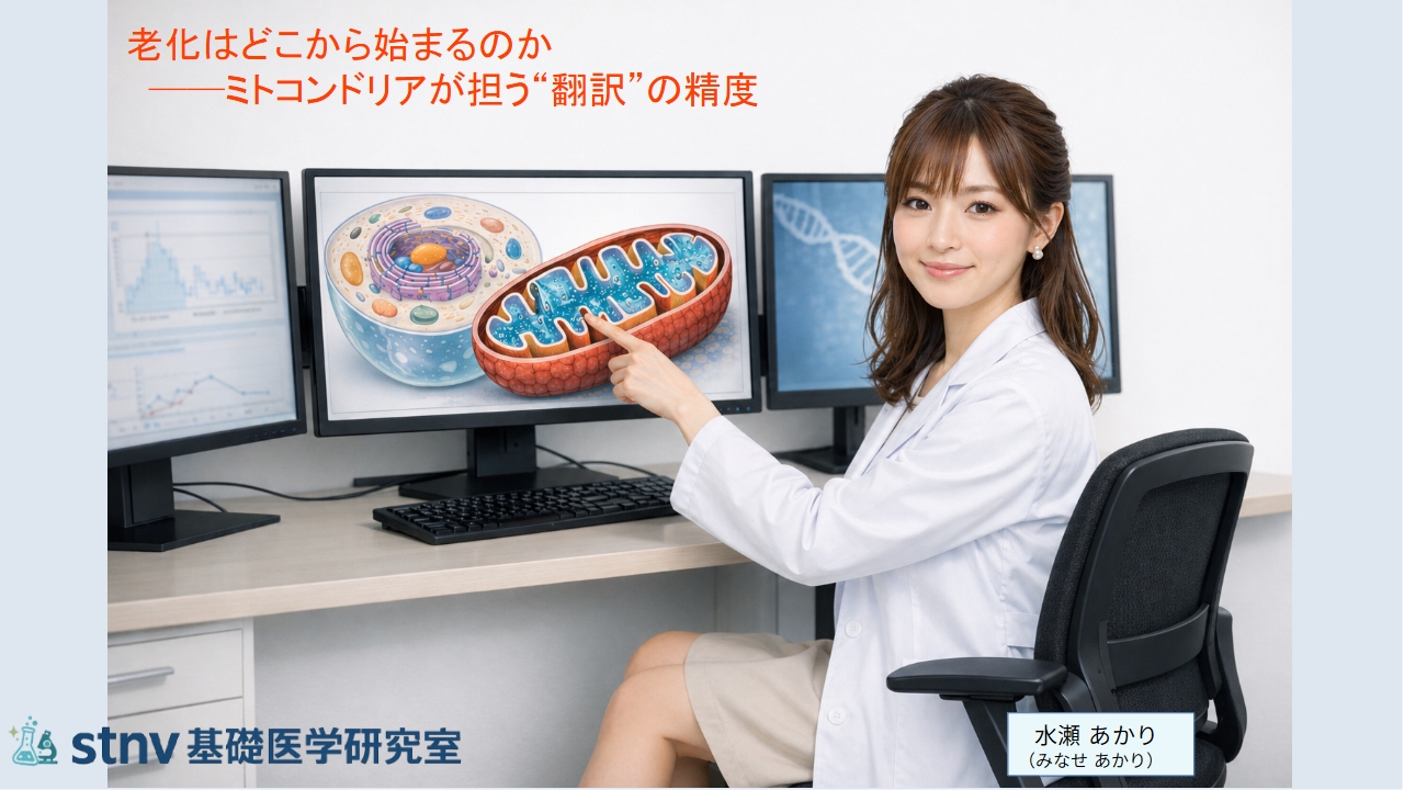 老化はどこから始まるのか ──ミトコンドリアが担う“翻訳”の精度