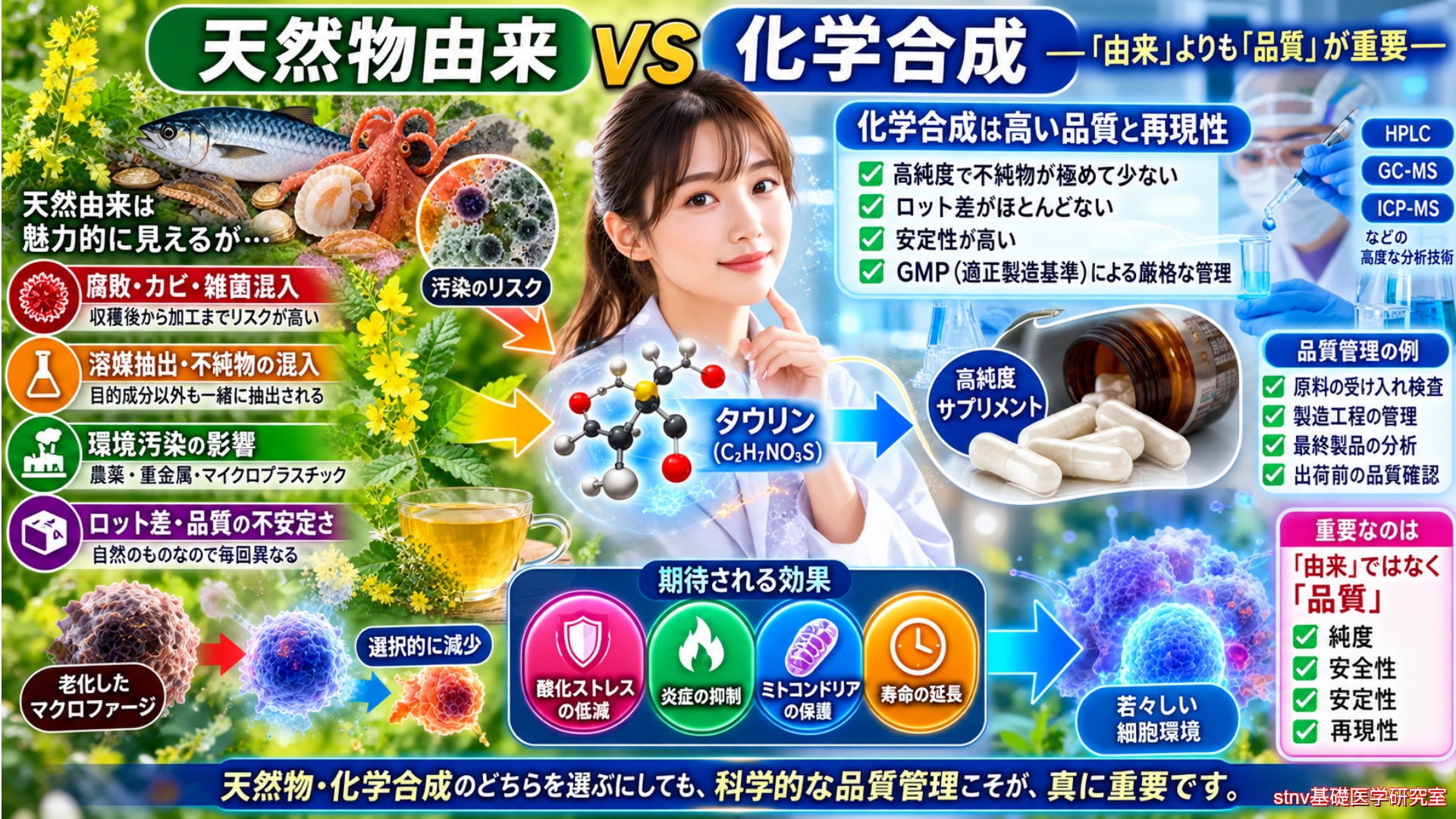 天然物由来 vs 化学合成――「由来」よりも「品質」が重要